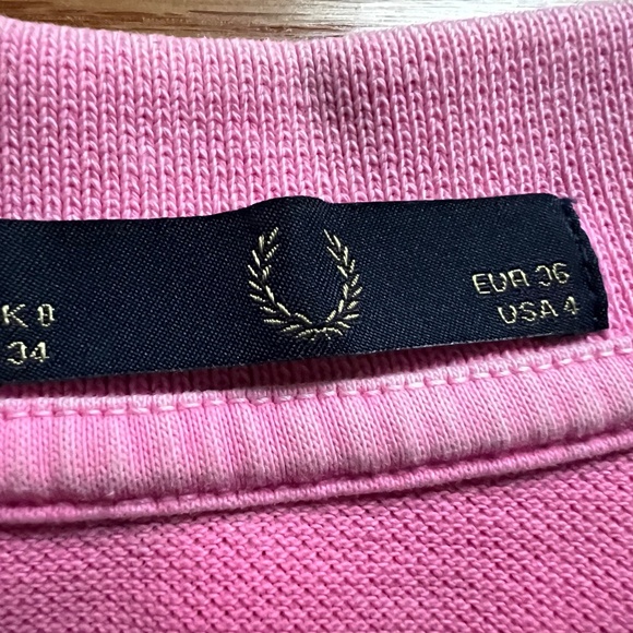 Vintage Fred Perry hot pink/burgundy100% cotton s/s polo shirt women’s 4 XS-S - Picture 6 of 14